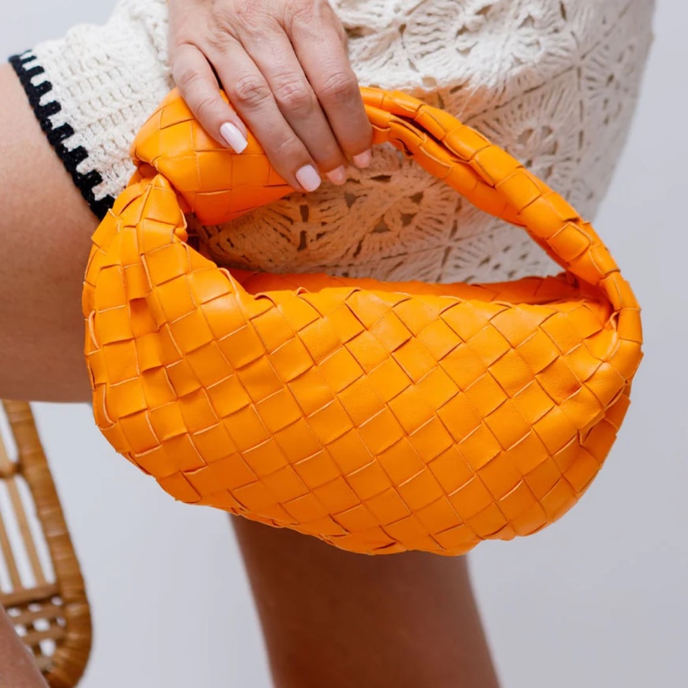 Orange Woven mini Jodie Bag